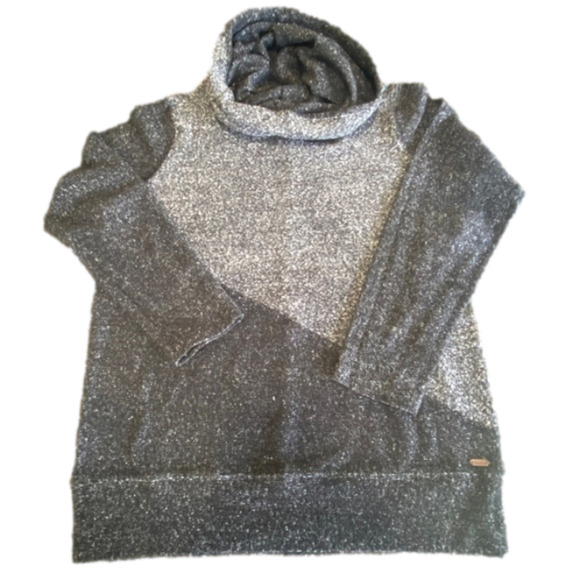 ROOTS funnel neck sweater size medium black and grey - Picture 9 of 9